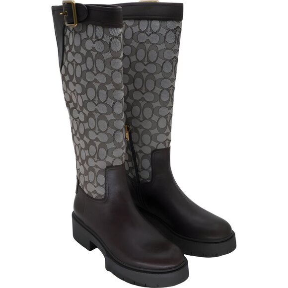 COACH Women's Lilli Knee-High Riding Boots Brown Size 8 B - Picture 4 of 6